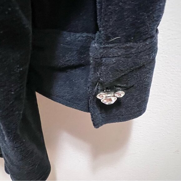 VINTAGE Disney The Disney  Catalog XXL Black Velour Button Up Shirt - Picture 8 of 11
